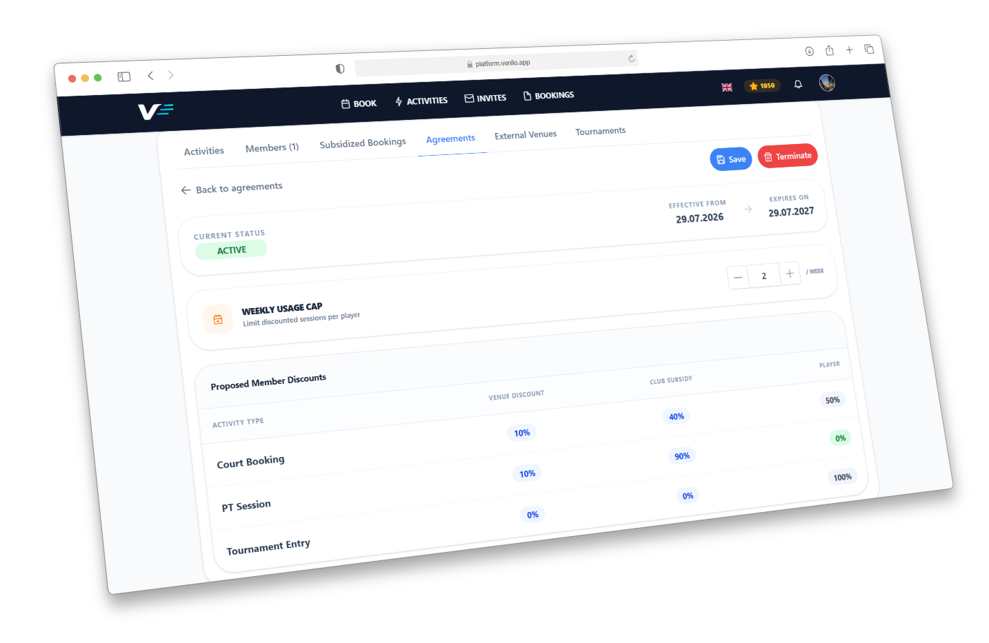 Venlio Corporate Subsidy Setup Platform